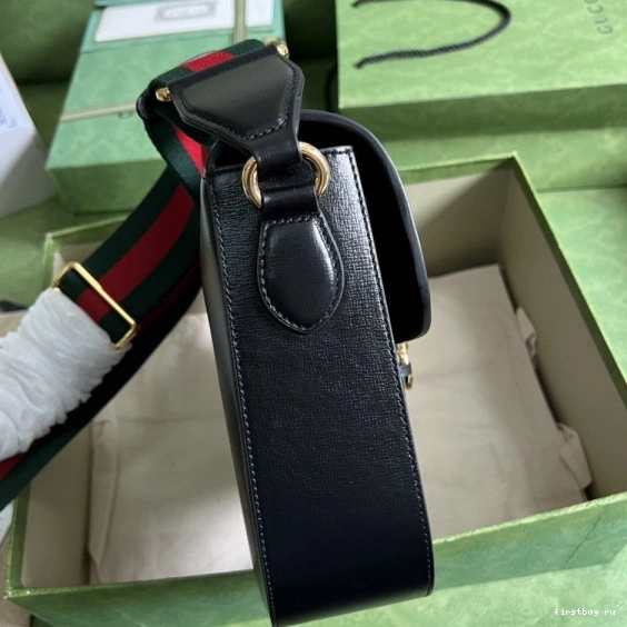 First bag ru 1955 bag patchwork shoulder Gucci Horsebit 0723